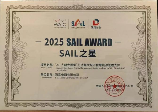 最高獎項！國家電網為能源領域唯一入選